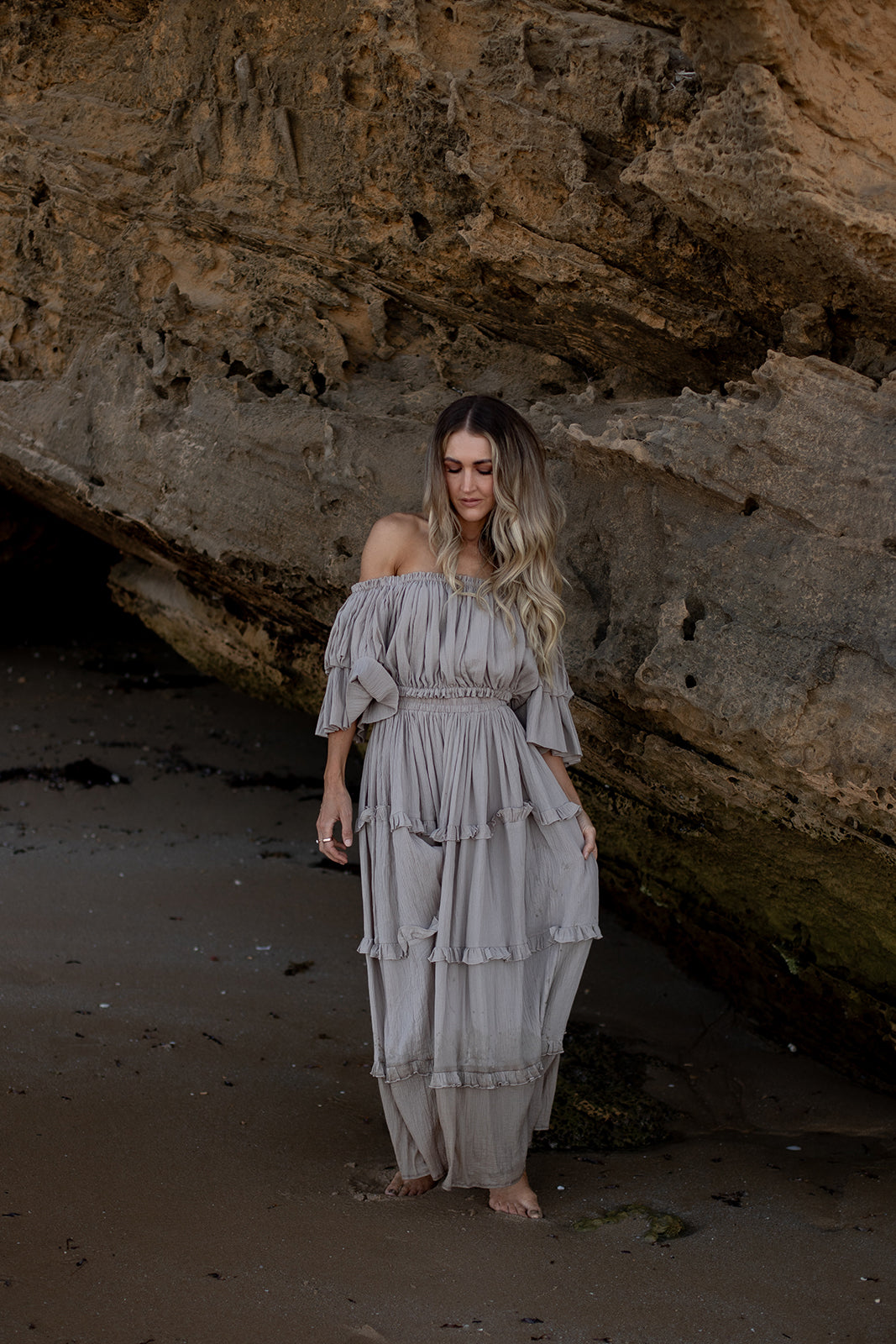 Lennie oatmeal cotton two piece set for relaxed everyday styling