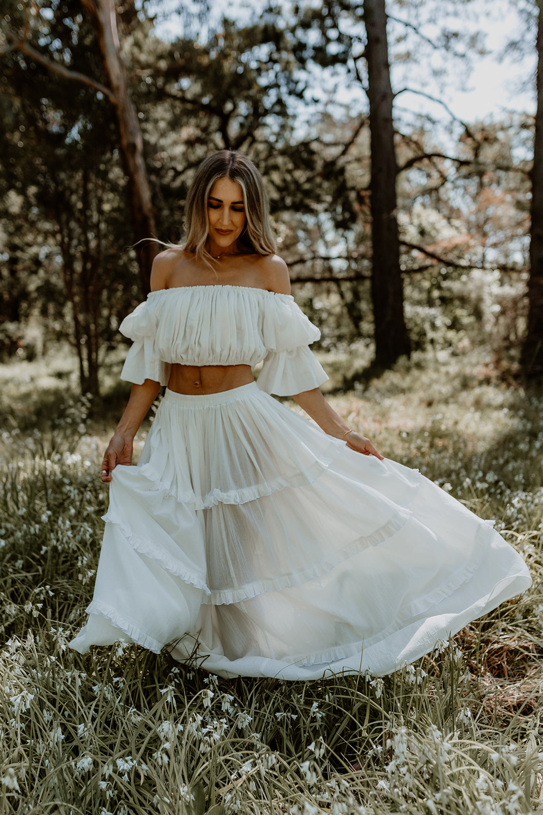 Co & Ry Lennie white cotton set for elevated everyday dressing