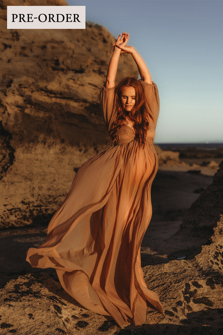 ILLOURA GOWN | CARAMEL