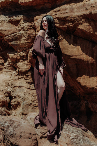 ILLOURA GOWN | CHOCOLATE