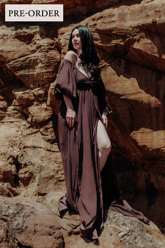 ILLOURA GOWN | CHOCOLATE