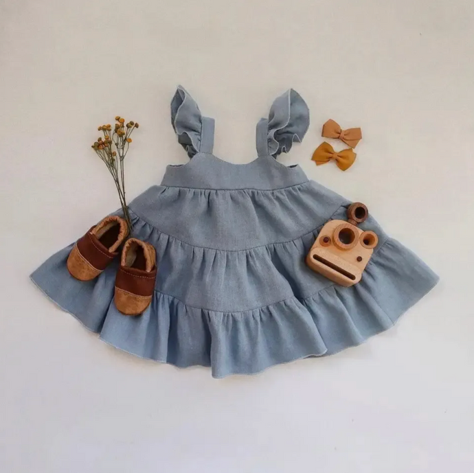 GIRLS DRESS - BLUE SIZE 2