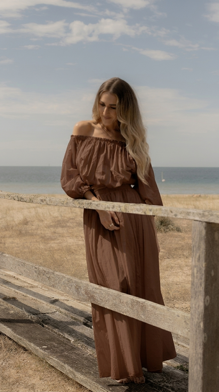 DELLA CROP & SKIRT SET | CHOCOLATE - PRE-LOVED